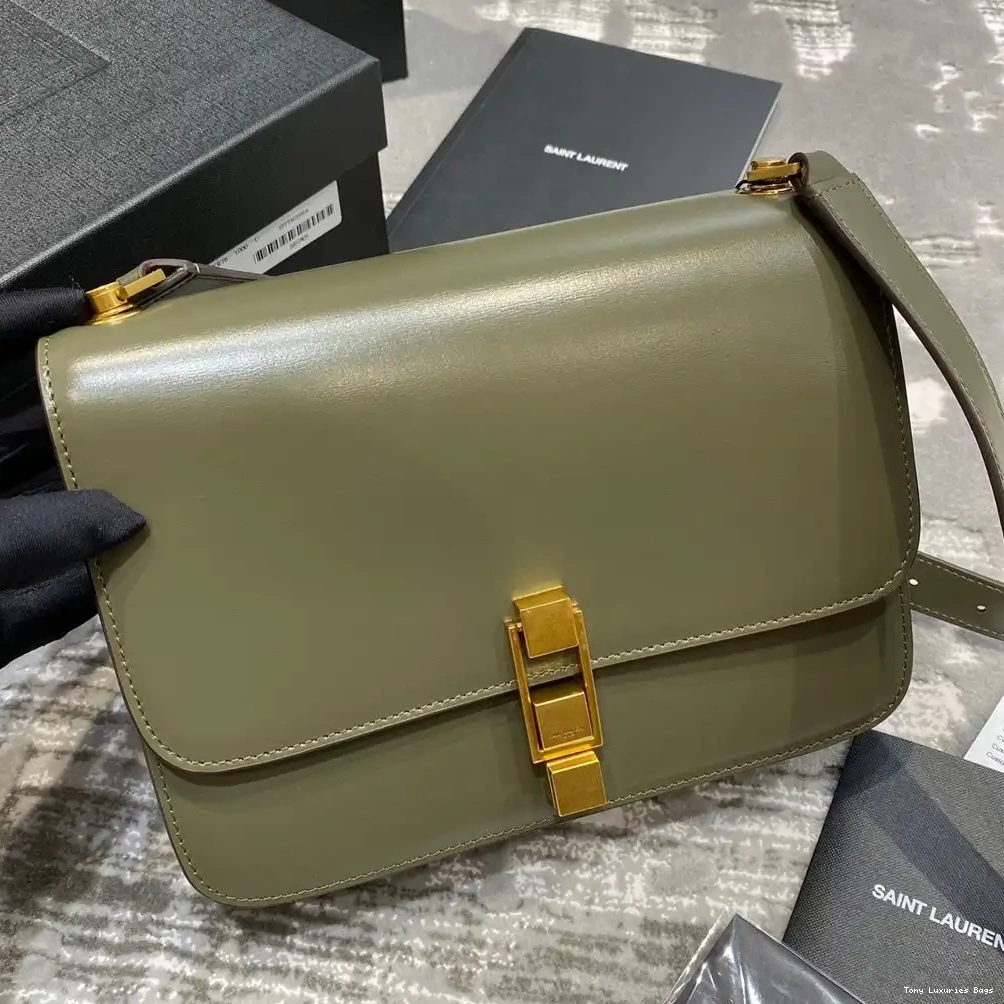 Tony Luxuries SATCHEL LEATHER LOULOU YSL CARRE SMOOTH IN 0615